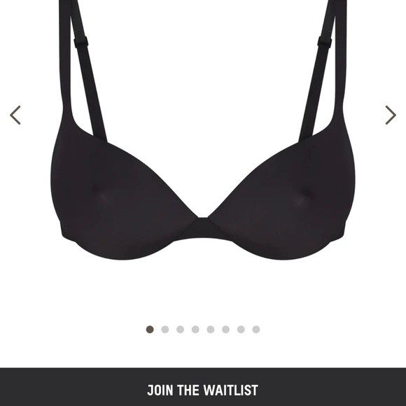 Skims Nipple Push-up Bra in ONYX  40B NWT - Picture 1 of 10